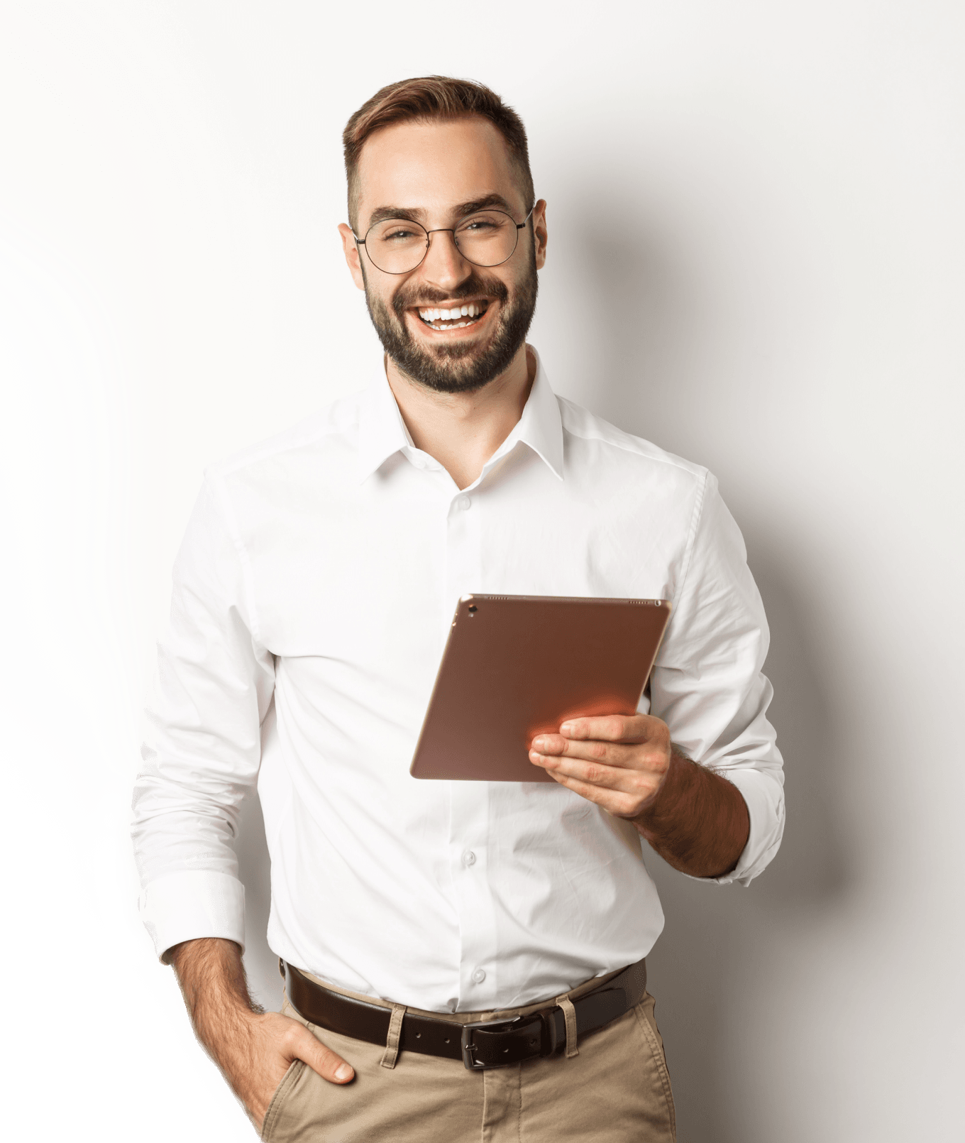 Businessman with tablet